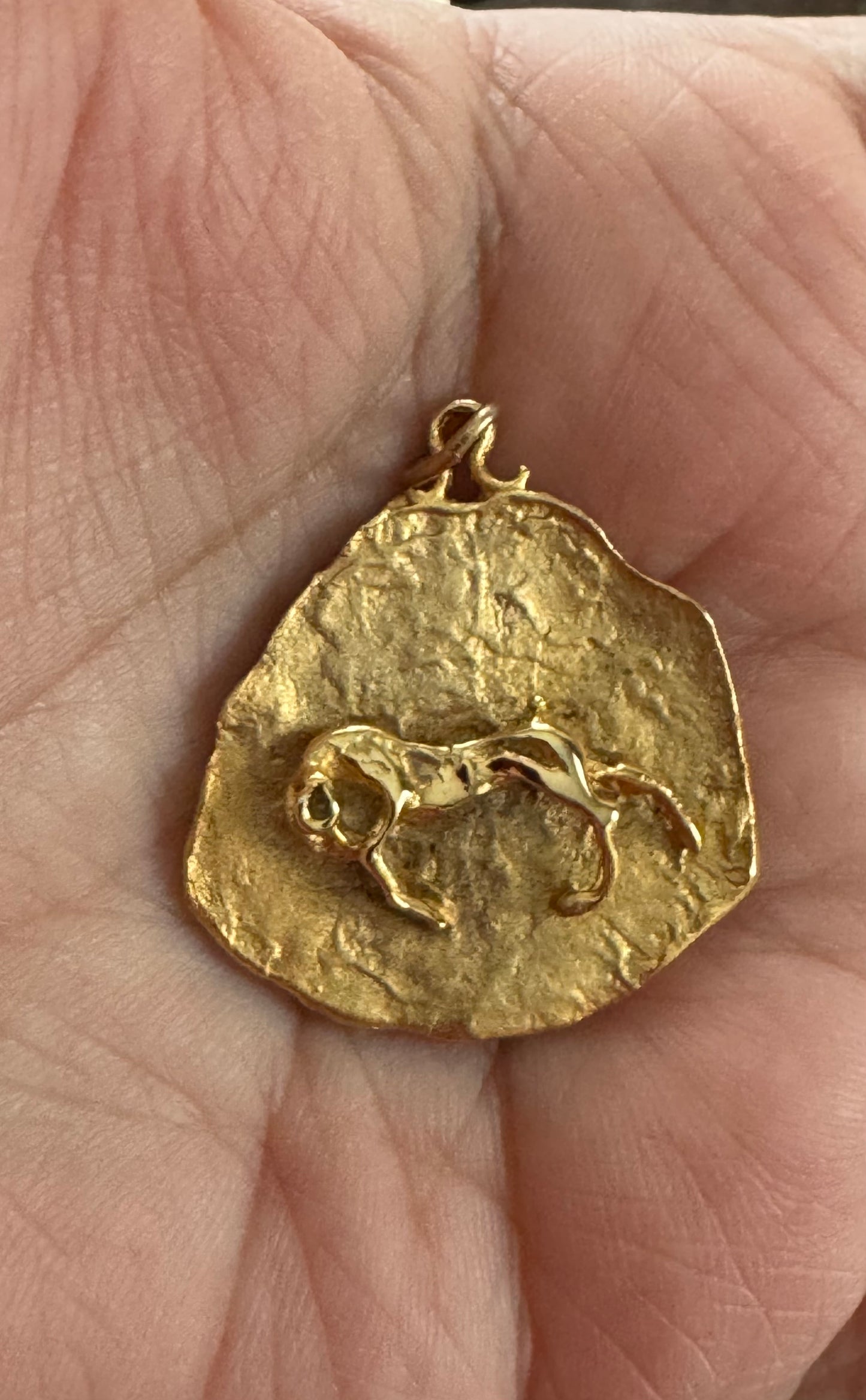 Vintage Necklace - Aries Zodiac Pendant