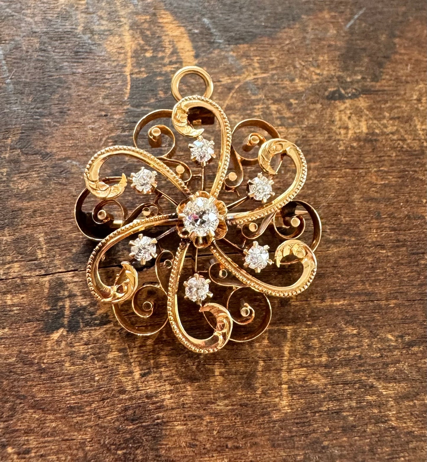 Antique Pendant-Victorian Diamond Pin/Pendant