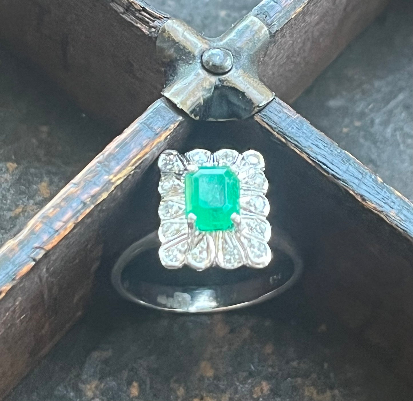 Vintage Emerald and Diamond Ring