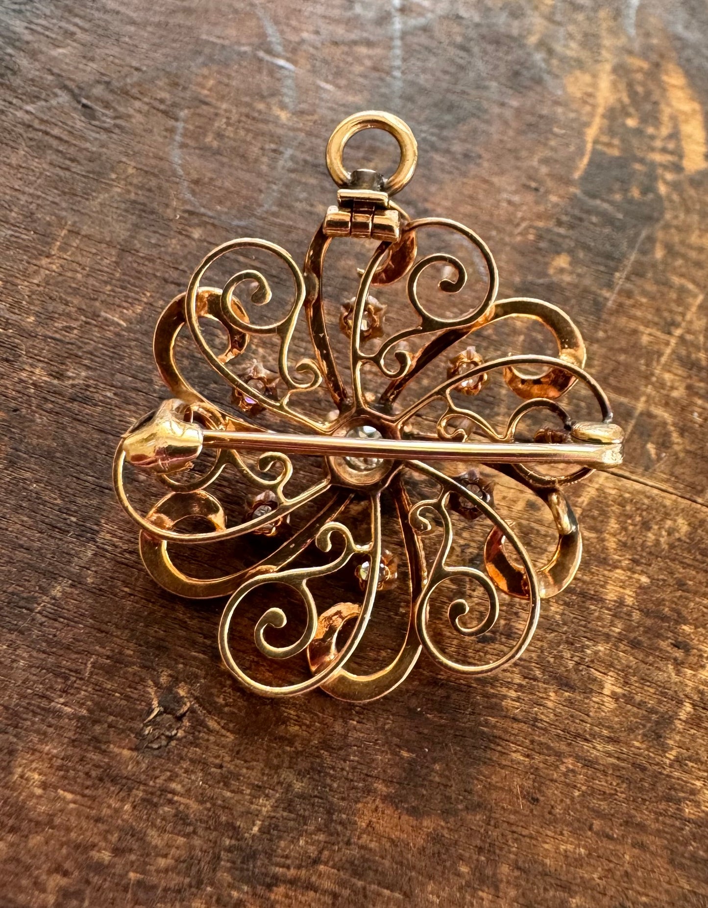 Antique Pendant-Victorian Diamond Pin/Pendant