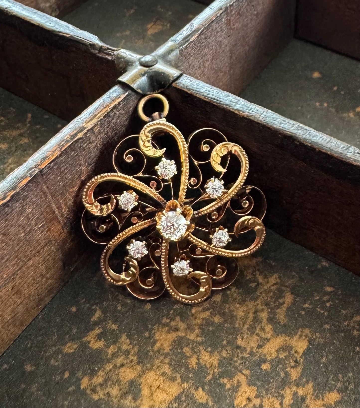 Antique Pendant-Victorian Diamond Pin/Pendant
