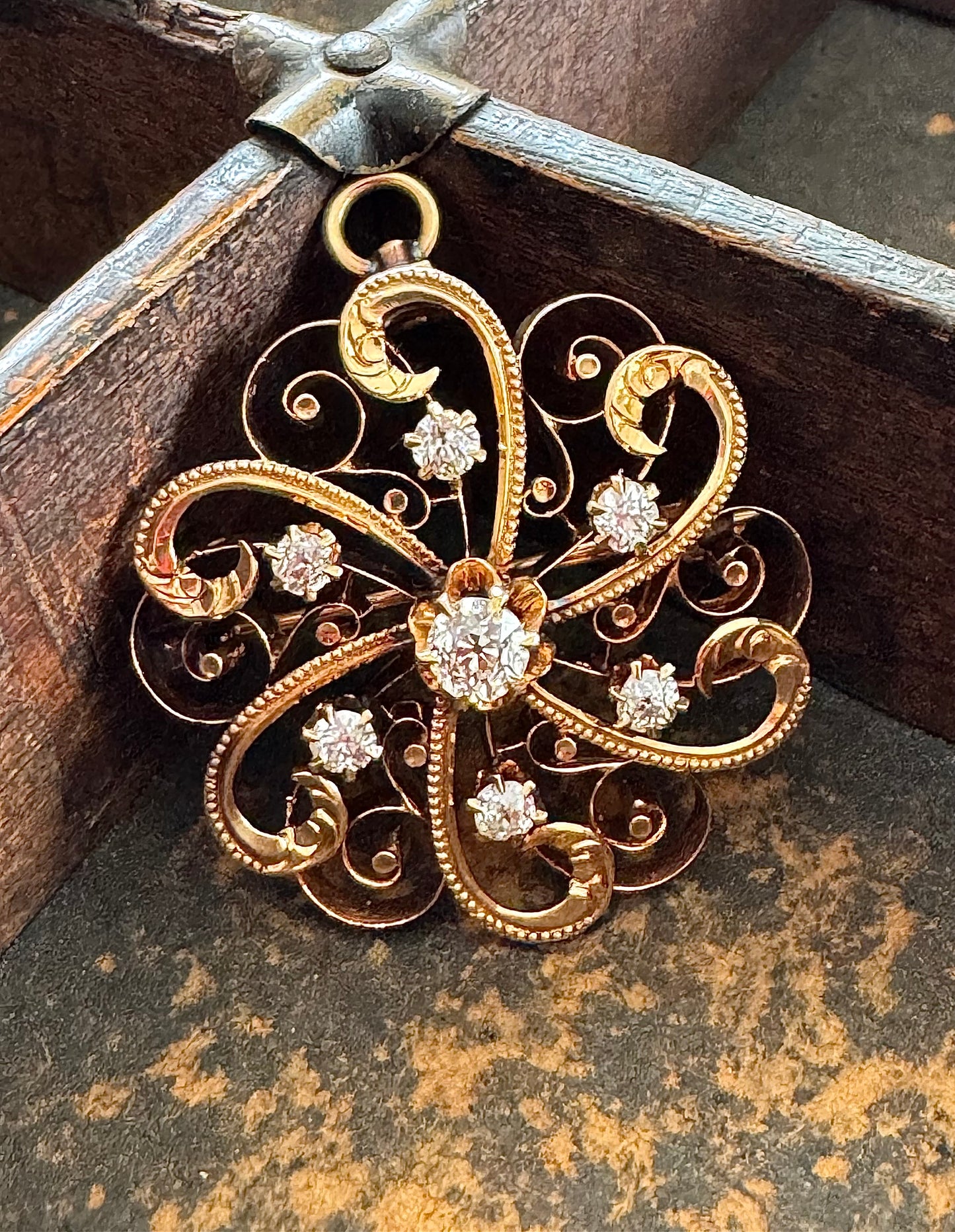 Antique Pendant-Victorian Diamond Pin/Pendant