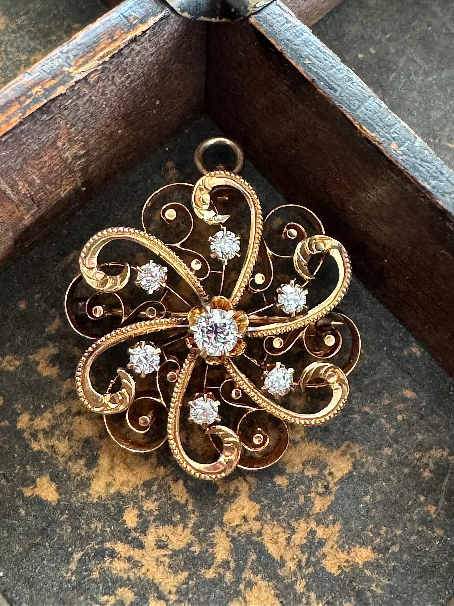 Antique Pendant-Victorian Diamond Pin/Pendant