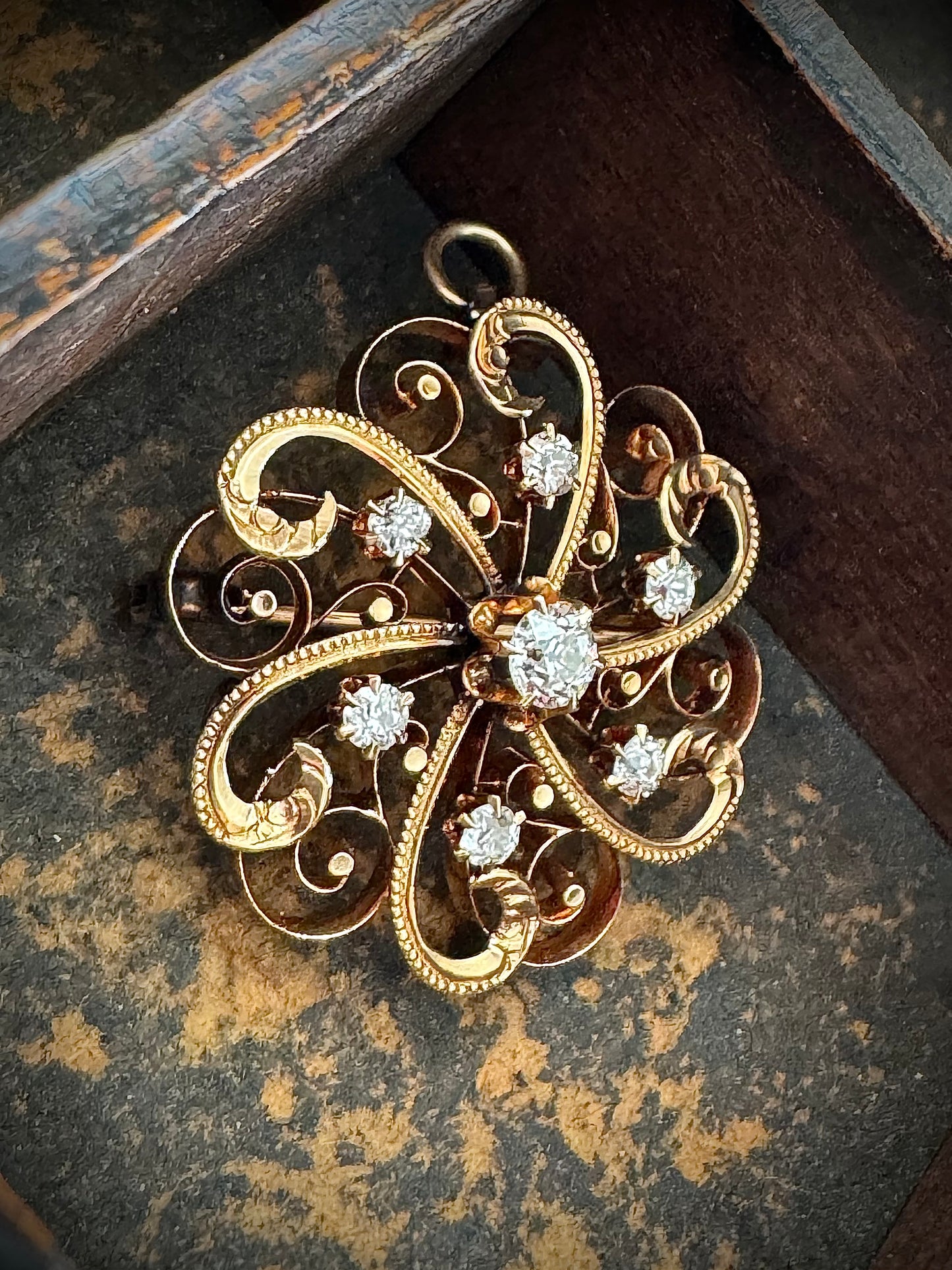 Antique Pendant-Victorian Diamond Pin/Pendant