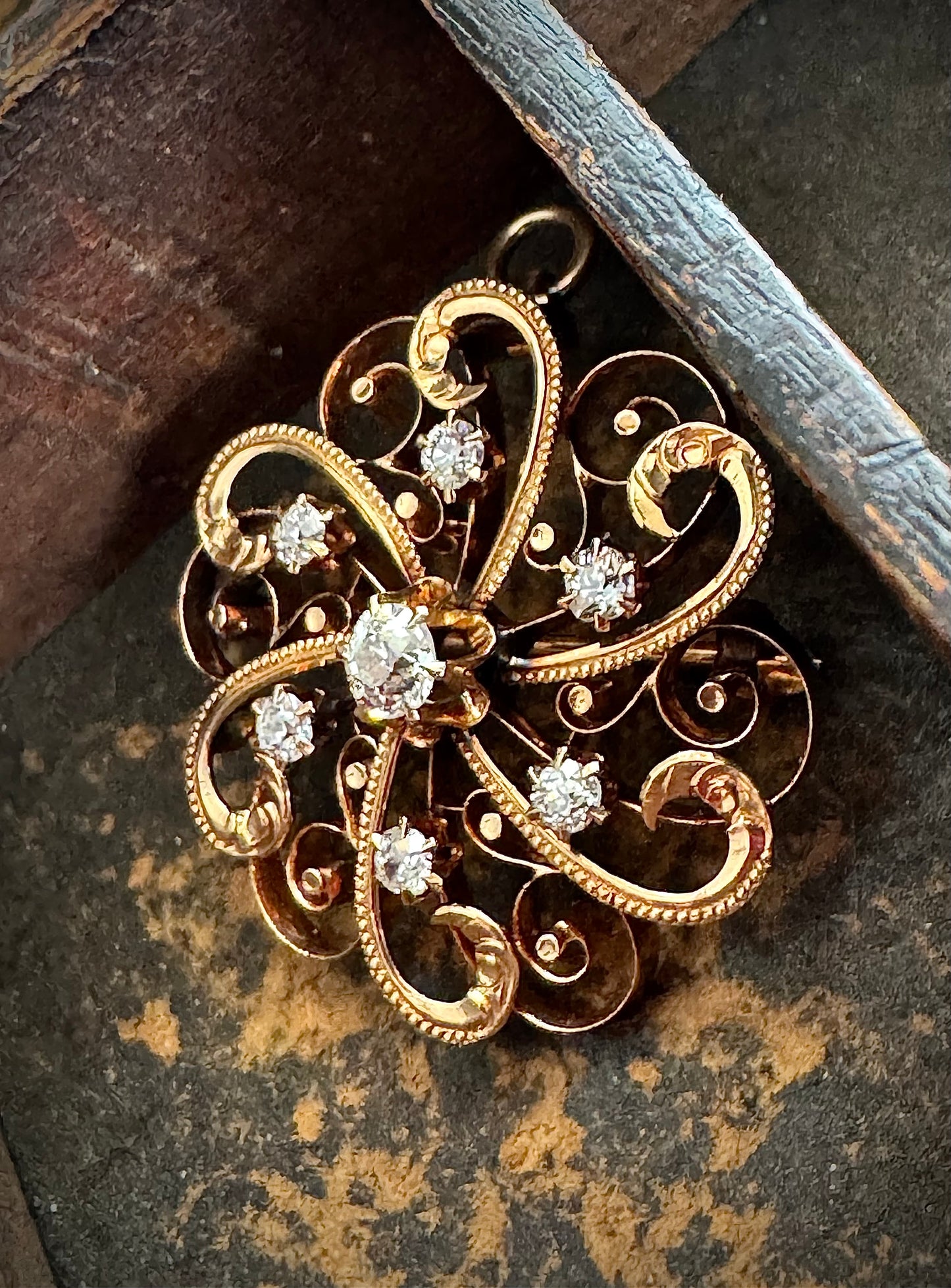 Antique Pendant-Victorian Diamond Pin/Pendant