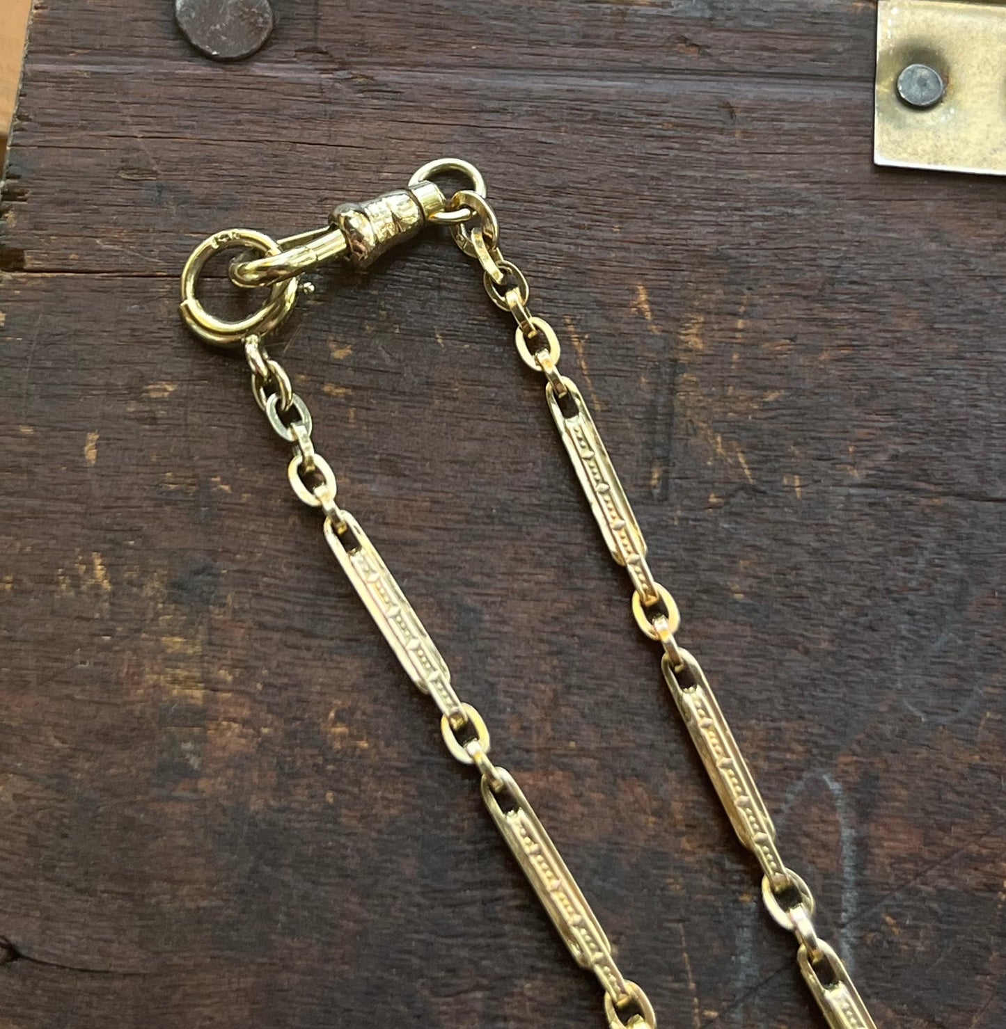 Antique Gold Watch Fob Chain