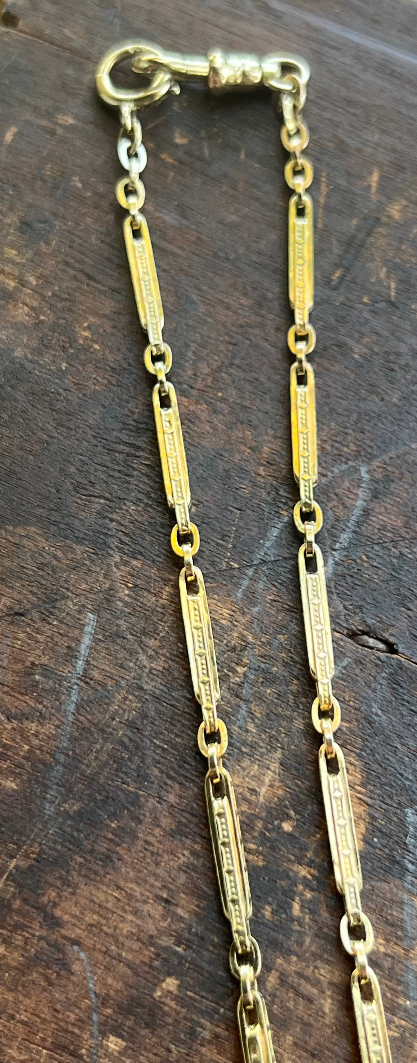 Antique Gold Watch Fob Chain