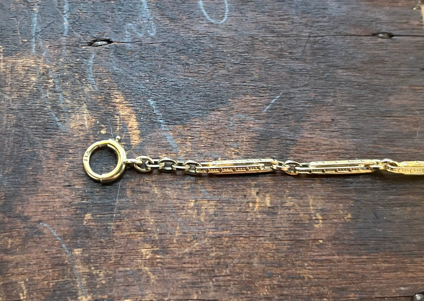 Antique Gold Watch Fob Chain