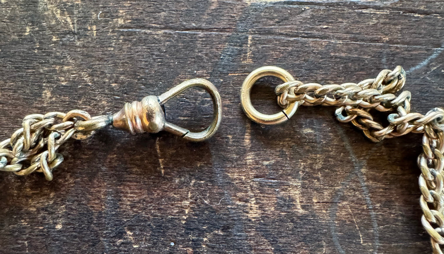 Antique Watch Chain- Gold Filled Curb Link Chain