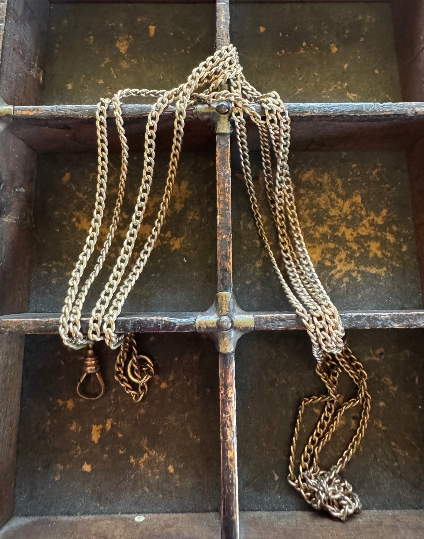 Antique Watch Chain- Gold Filled Curb Link Chain