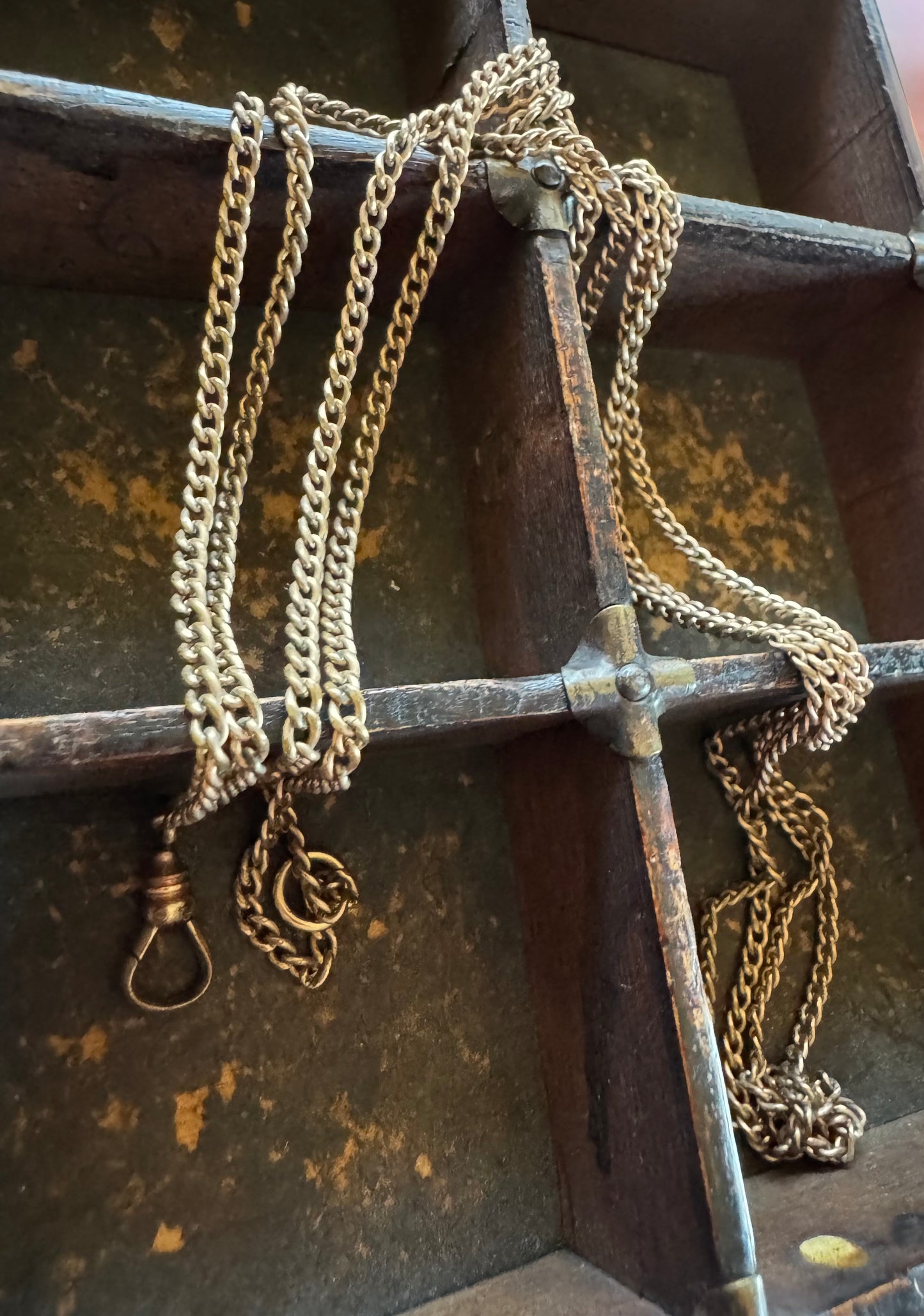 Antique Watch Chain- Gold Filled Curb Link Chain