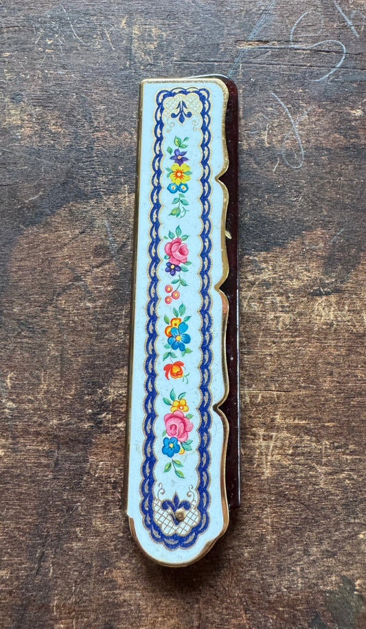 Vintage Comb - Floral Enamel Comb