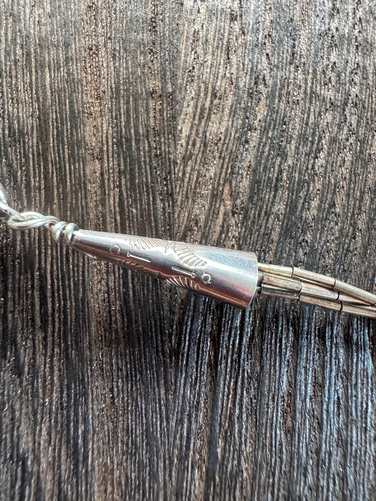 Zuni Necklace- Liquid Silver & Turquoise Necklace