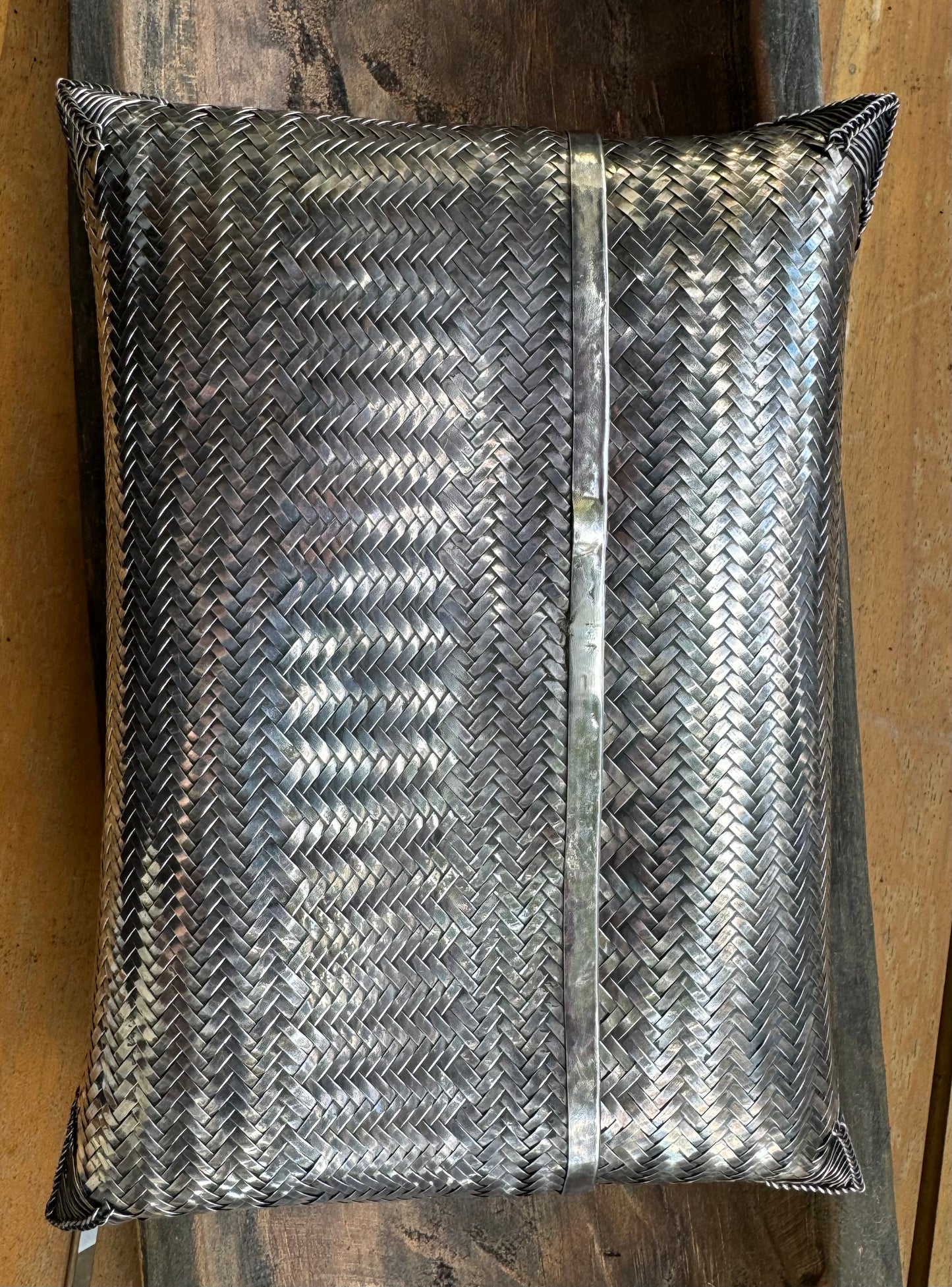 Vintage Hand Woven Sterling Silver Clutch