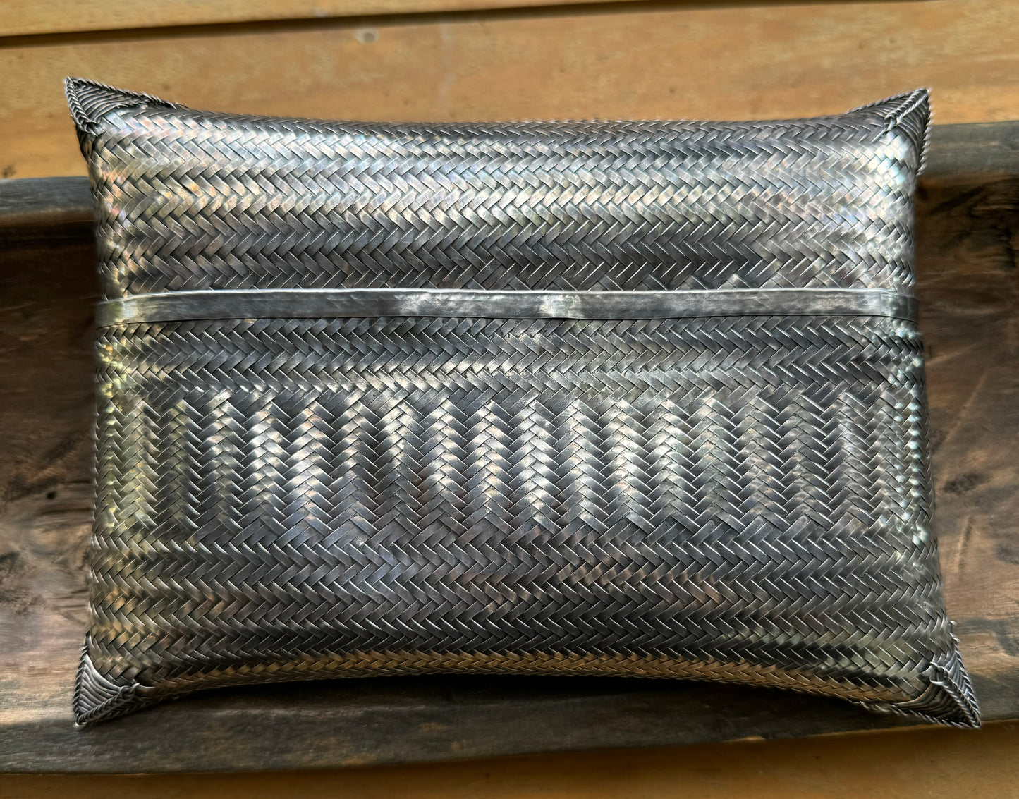 Vintage Hand Woven Sterling Silver Clutch